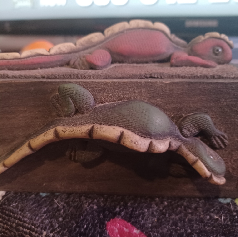 Unique handmade dominoes box from Panama